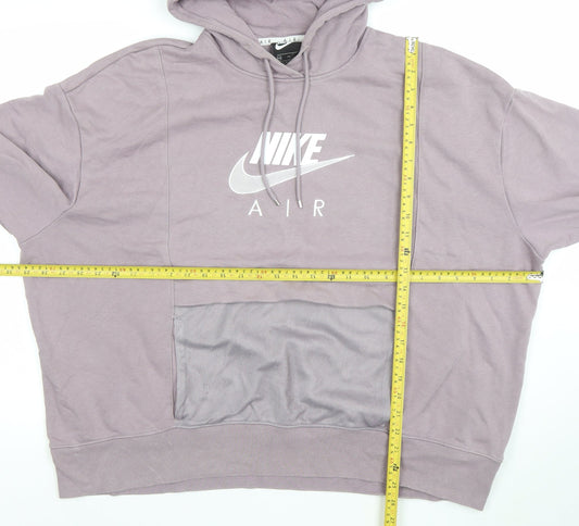 Nike Air Women's Purple Pullover Hoodie Size XL Cotton Blend