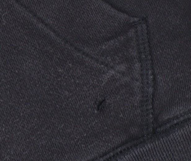 GAP Kids Boys Black Full Zip Hoodie Size 10-11 Years Cotton Blend