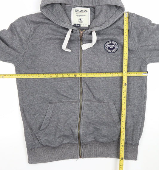 Womens UK Size L SoulCal & Co Grey Full Zip Hoodie