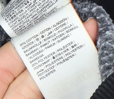 Superdry Men’s Black Full Zip Hoodie Size S Orange Label Fleece