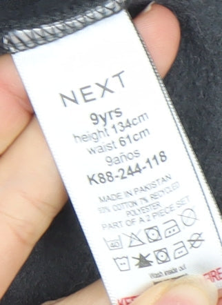 Next Boys Black 9 Years 1/2 Zip Hoodie New York 1986 Graphic Print