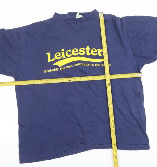 Womens UK Size L TeeJays Blue Basic T-Shirt