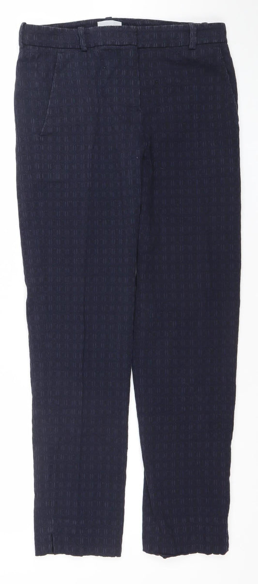 Womens UK Size 8 Jigsaw Regular Fit Business Casual Workwear Blue Trousers