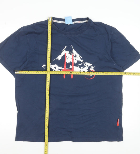 Rugby World Cup Japan 2019 Navy Men's XXL Cotton Graphic T-Shirt