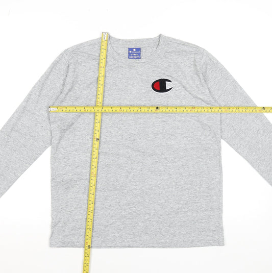 Champion Women's Grey Long Sleeve Crew Neck T-Shirt XS