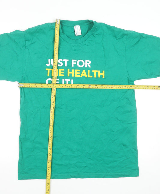 Sydney Uni Sport & Fitness Green Cotton Men's M Graphic T-Shirt