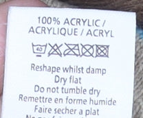 New Look Men's Beige Striped Acrylic Crew Neck Pullover Jumper M