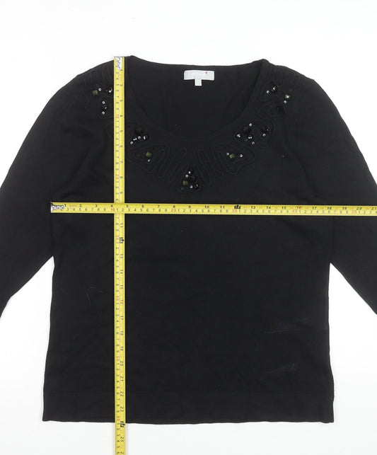 Womens UK Size 14 Marks and Spencer Black Pullover Jumper