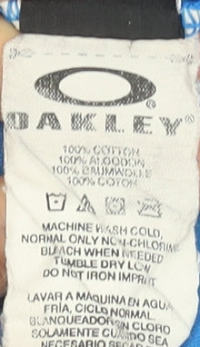 Oakley Men's Blue Regular Fit Graphic T-Shirt Size S