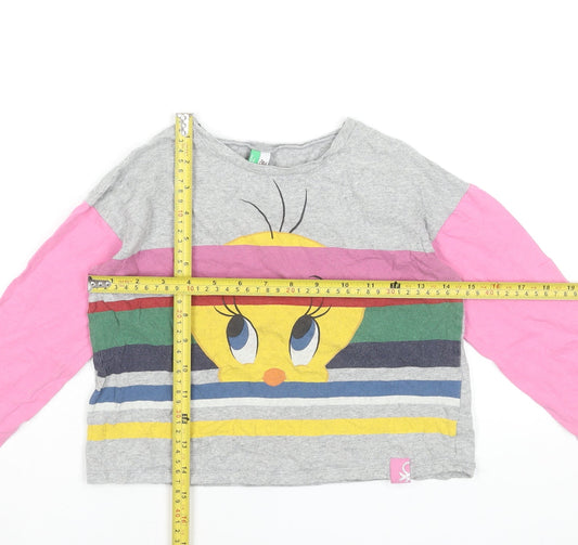 United Colors of Benetton Girls Multicoloured Tweety Long Sleeve T-Shirt 6-7 Years