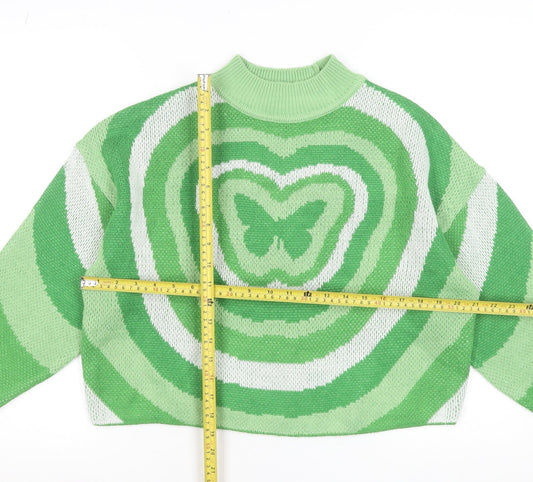 Womens UK Size 12 H&M Green Pullover Jumper
