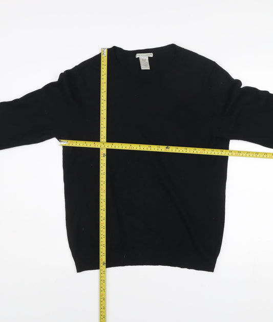 GAP Men's Black Cotton Cashmere Crew Neck Jumper Size M