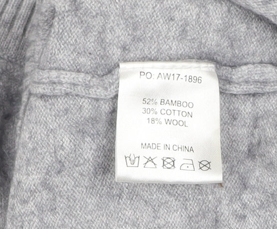 Hush Womens Grey Lightning Bolt Pullover Jumper Size L Wool Blend