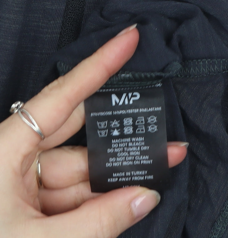 MP Women Black Long Sleeve 1/4 Zip Activewear Top Size S