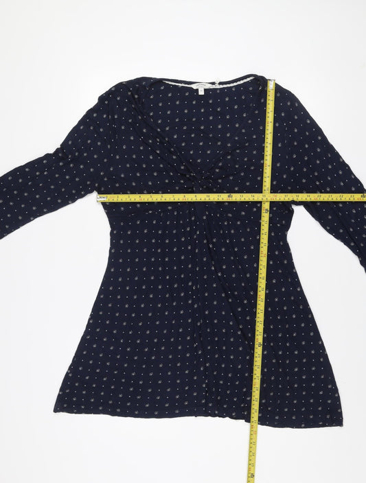 FatFace Women Blue Size 18 A-Line Viscose Knee Length Dress