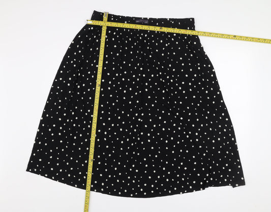 Marks and Spencer Women’s Black Polka Dot A-Line Skirt Size 18