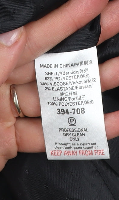 Next Women's Grey Tailored Suit Jacket Blazer Size 8 Wool Blend