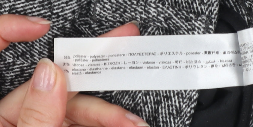 ZARA Men Grey Tweed Straight Leg Trousers Size 30 Regular