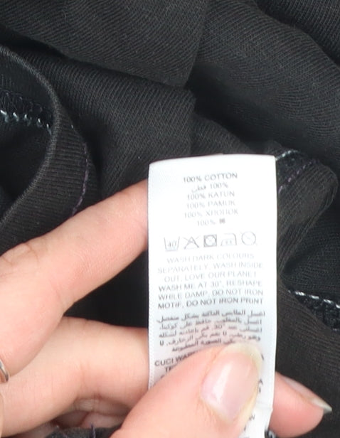 Rocha John Rocha Men's Black Cotton Short Sleeve T-Shirt Size S