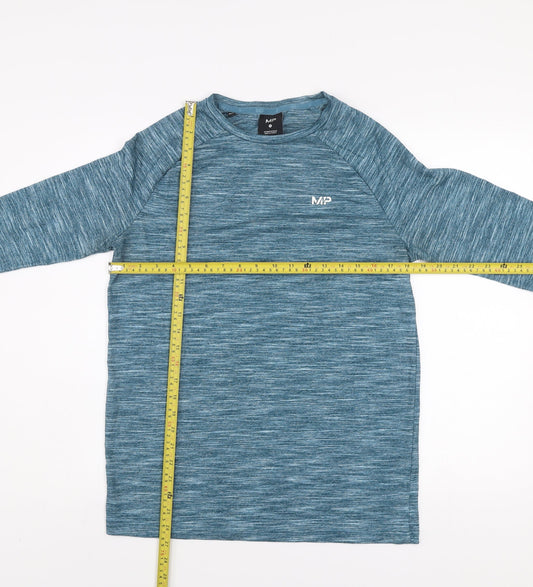 MP Men's Blue Long Sleeve Training Top Size S Athletic Fit