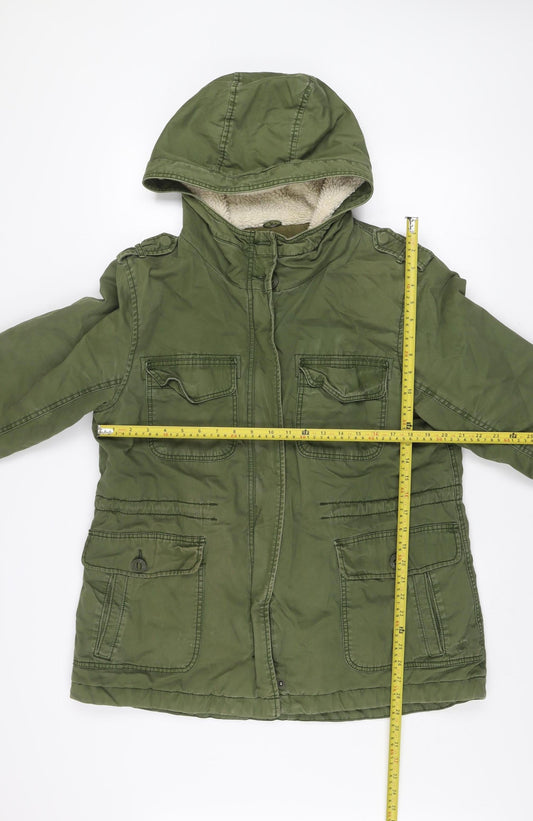 American Eagle Outfitters Men Green XL Hooded Parka Jacket