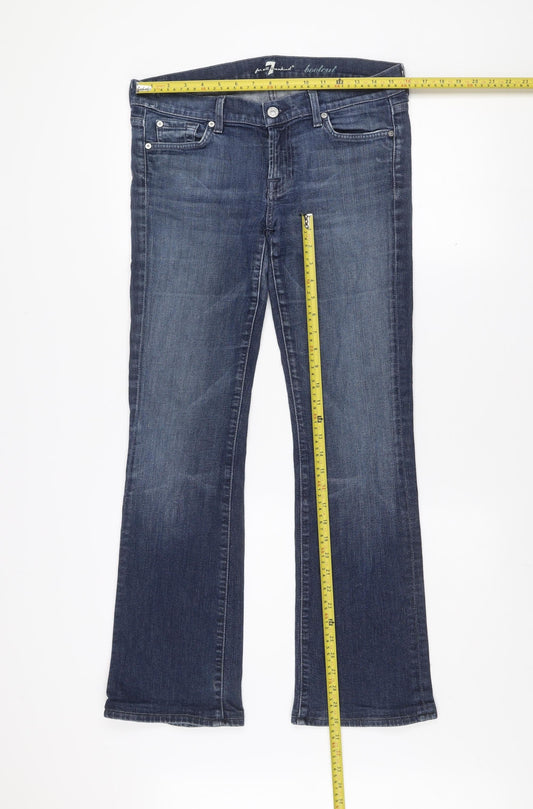 7 For All Mankind Women’s Blue Bootcut Jeans Size 30 Regular Denim