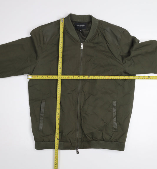 Mens UK Size M Bolongaro Trevor Green Bomber Jacket