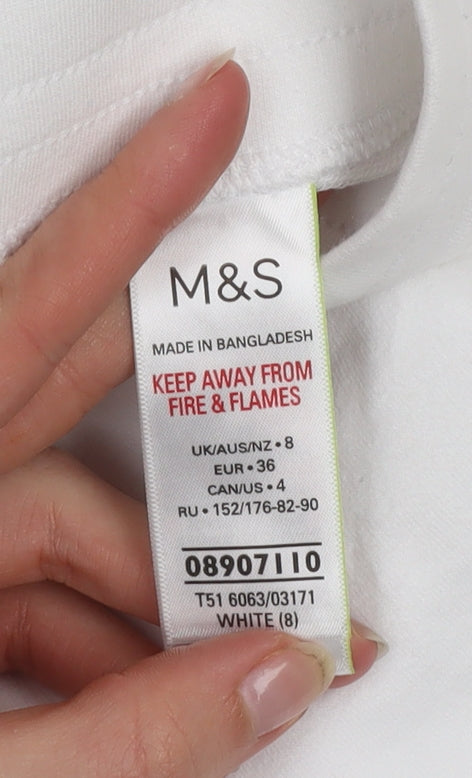 Marks and Spencer Women’s White Jogger Trousers Size 8