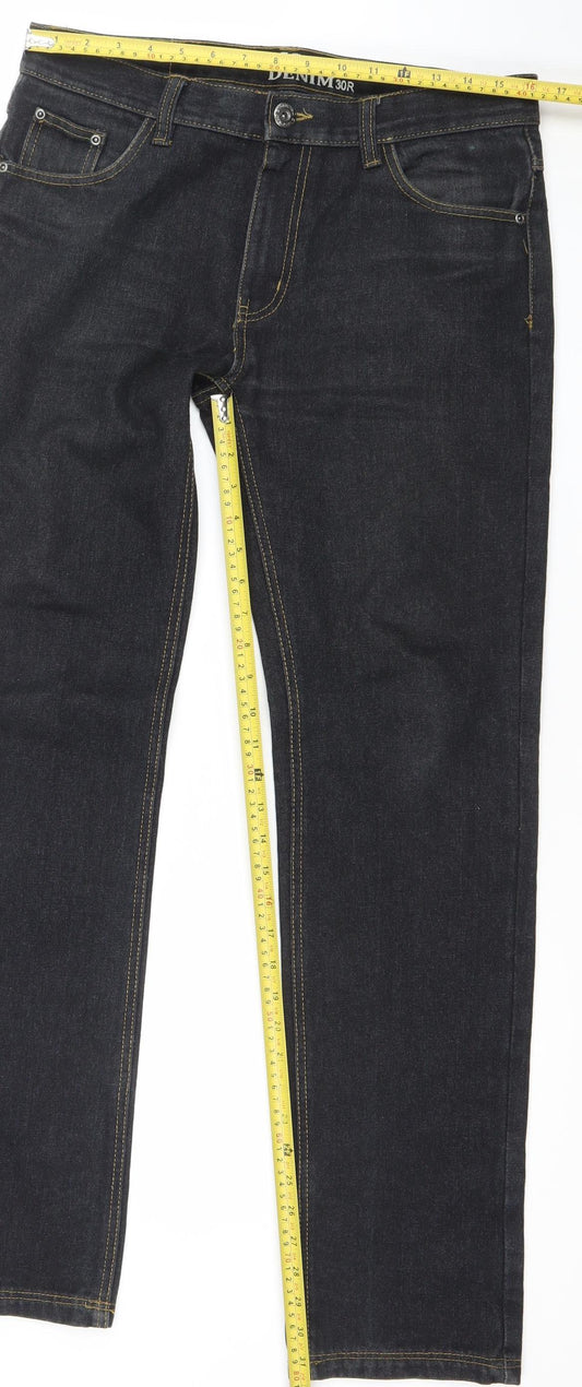 Mens UK Size M Original Denim Regular Fit Straight Blue Jeans