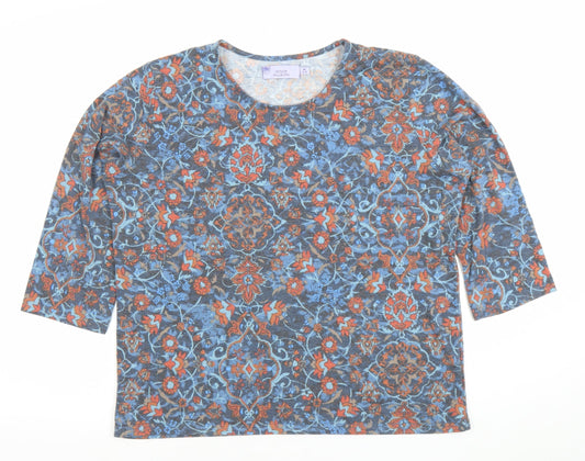 Womens UK Size 14-16 Honor Millburn Multicoloured Basic T-Shirt