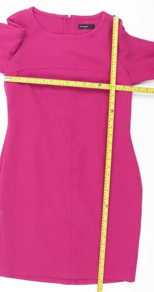 Marks and Spencer Women’s Pink UK 10 Bodycon Knee Length Dress