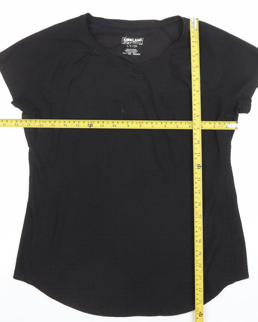 Kirkland Signature Women's Black Short Sleeve Active T-Shirt S