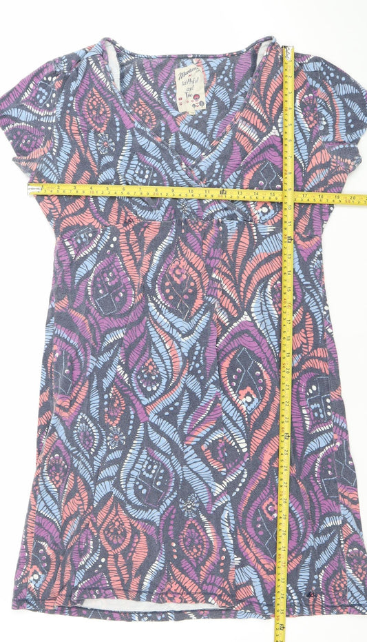 Matalan Women’s Multicoloured Size 14 V-Neck Shift Dress