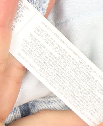 Primark Women Blue Size 8 Cargo Denim Shorts