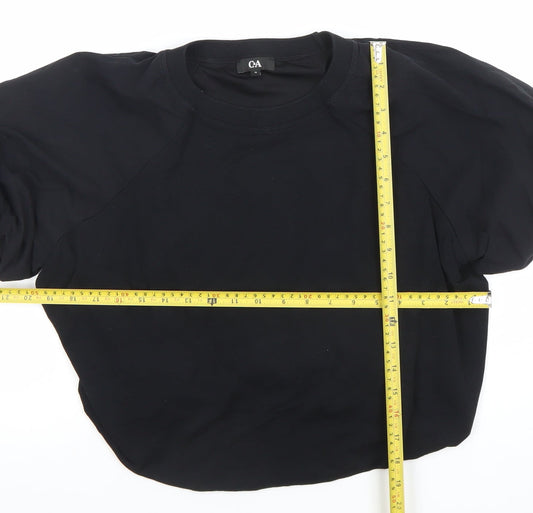 Womens UK Size M C&A Black Basic T-Shirt