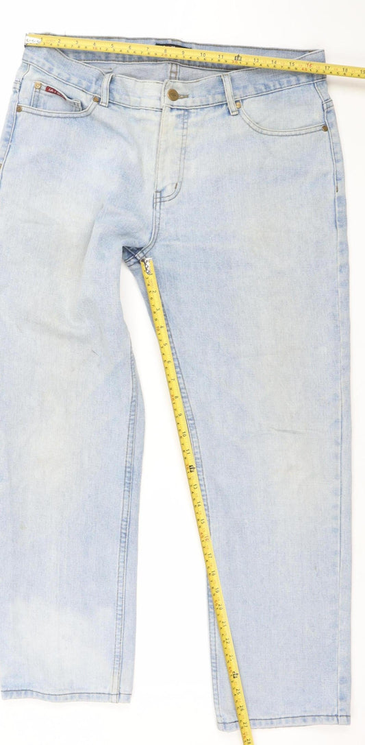 Life & Glory Men's Blue 36S Straight Fit Denim Jeans