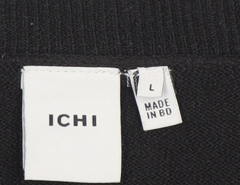 Womens UK Size L ICHI Black Pullover Jumper