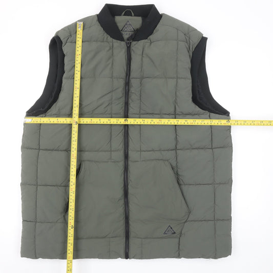 -9° Peak Men's Green 2XL Quilted Bodywarmer Waistcoat Outdoor Casual
