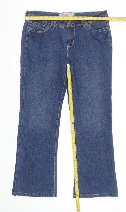Dunnes Stores Women's Blue Bootcut Stretch Denim Jeans Size 14