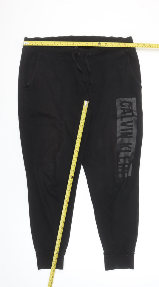 Calvin Klein Men’s Black Joggers Size S Cotton Stretch Comfort Fit