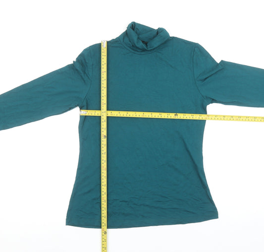 Womens UK Size 12 ON Fashion Green Basic T-Shirt
