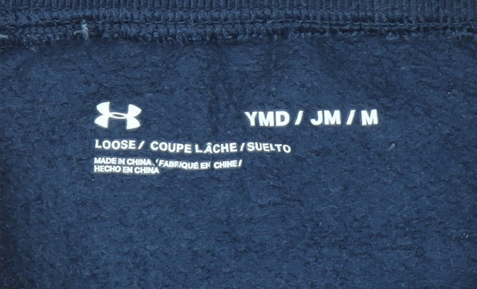 Under Armour Boys Blue Jogger Sweatpants M Fleece Comfort Elastic Waist