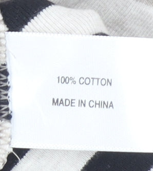 CC Women’s Multicoloured Striped Cotton 3/4 Sleeve T-Shirt XL