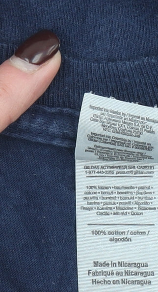 Gildan Hammer Men's Navy Blue 2XL Graphic T-Shirt Ace Classics London 1991-2021