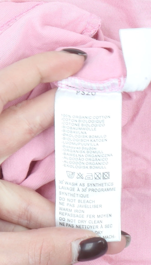 Paul Smith Men Pink Zebra Graphic Crew Neck Cotton T-Shirt Size S