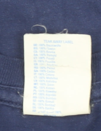 Womens UK Size S Port & Company Blue Basic T-Shirt