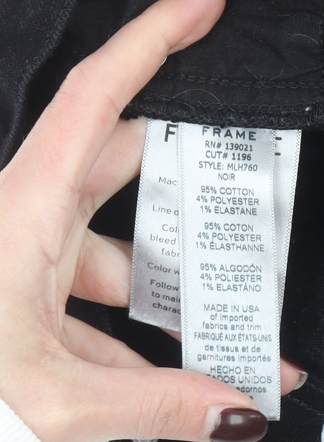 Frame Denim Men's Black Slim Jeans Size 30R Classic 5-Pocket Design