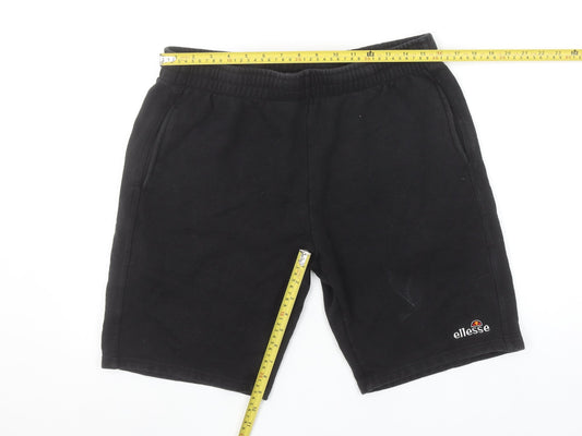 Ellesse Men’s Black Sweat Shorts L Regular Fit Casual Sportswear