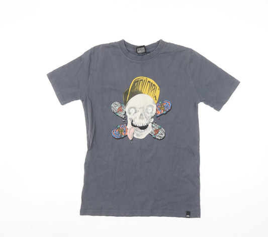 Boys UK Size 11-12 Years Animal Grey Basic T-Shirt