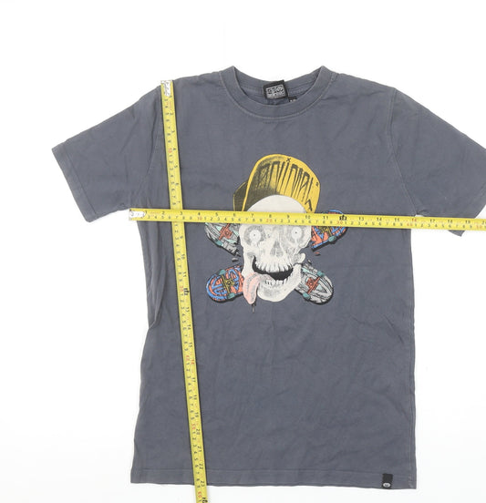 Boys UK Size 11-12 Years Animal Grey Basic T-Shirt